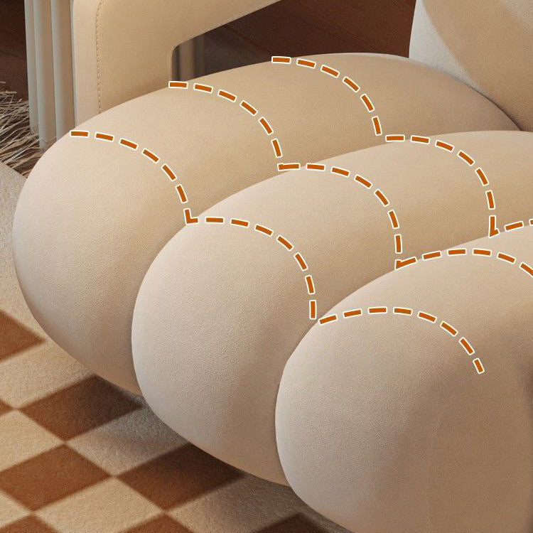 Contemporary Nordic Flannelette Solid Wood Sofa Backrest Armrest For Living Room