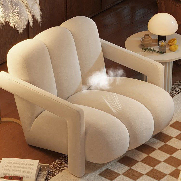 Contemporary Nordic Flannelette Solid Wood Sofa Backrest Armrest For Living Room