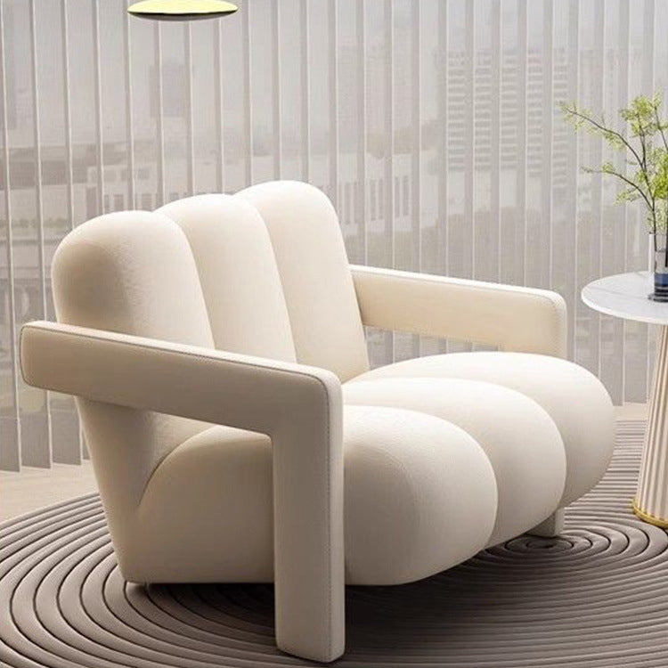 Contemporary Nordic Flannelette Solid Wood Sofa Backrest Armrest For Living Room