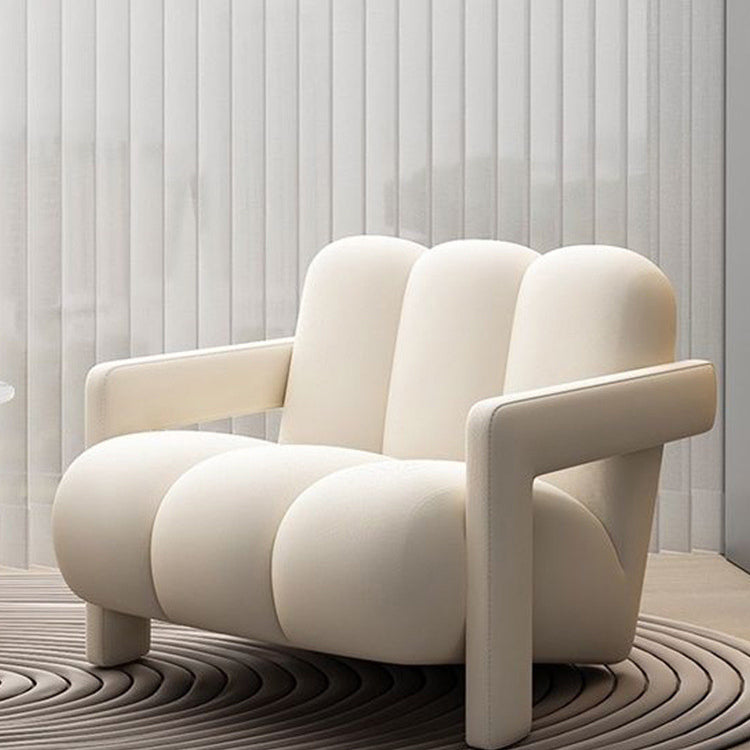 Contemporary Nordic Flannelette Solid Wood Sofa Backrest Armrest For Living Room