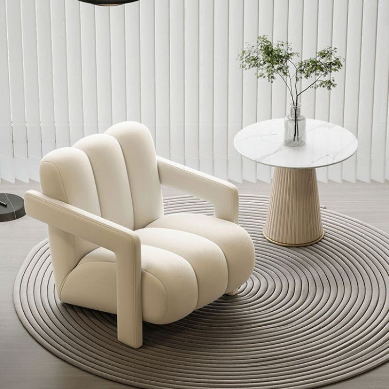 Contemporary Nordic Flannelette Solid Wood Sofa Backrest Armrest For Living Room