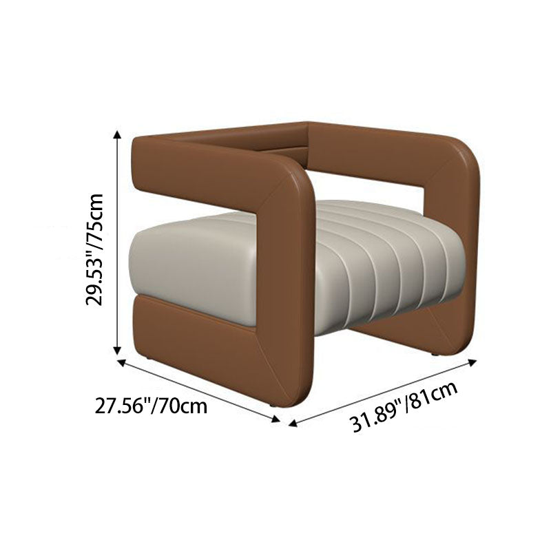 Contemporary Nordic Velvet & Metal Square Accent Chair For Bedroom & Living Room
