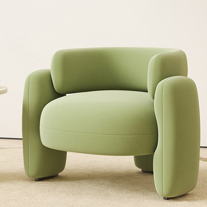 Hearth Curve Velvet Accent Chair Simple & Chic Living