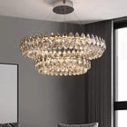 Crystal Dual Tier Water Drop  Chandelier