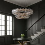 Crystal Dual Tier Water Drop  Chandelier