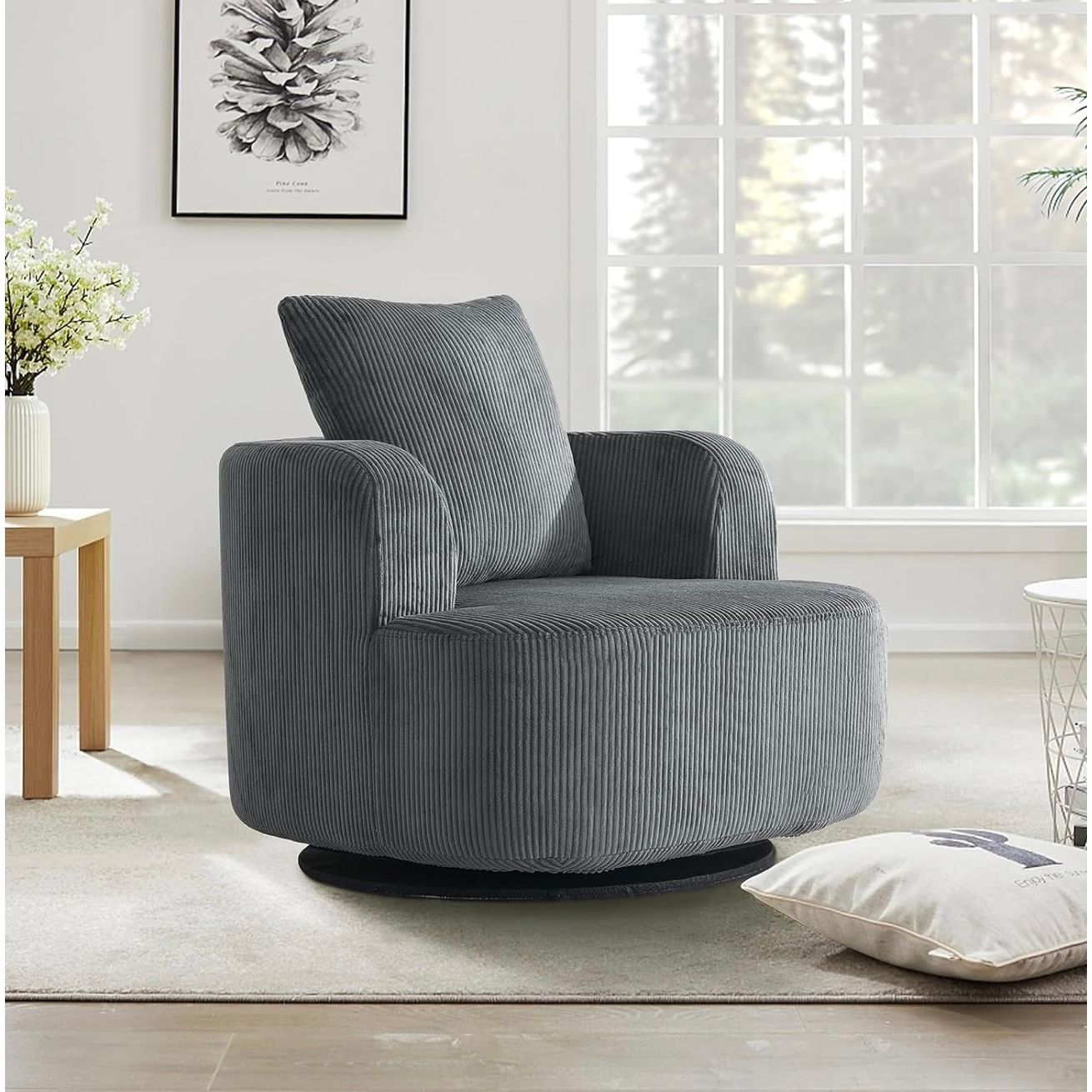 Marlowe Upholstered Swivel Accent Chair SCL