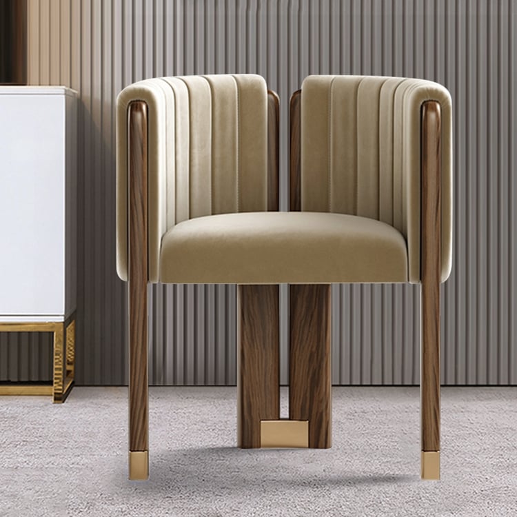 Modernica Velvet Fluted Upholstered Accent Chair Simple & Chic Living
