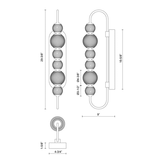 Marni 28-in Wall Light