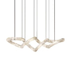 Oslo Designer Inspired Double Loop Symmetrical Alabaster Chandelier