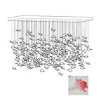 Multicolor Crystal Maple Leaf Chandelier