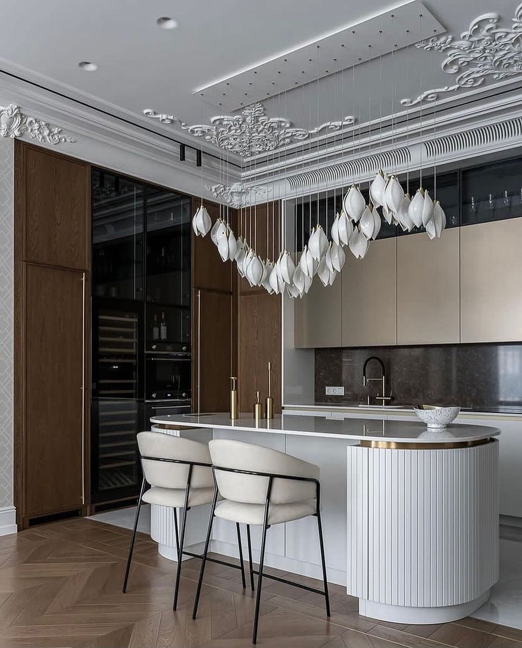 Nordic Magnolia Blossom Ceramic Dining Room Chandelier