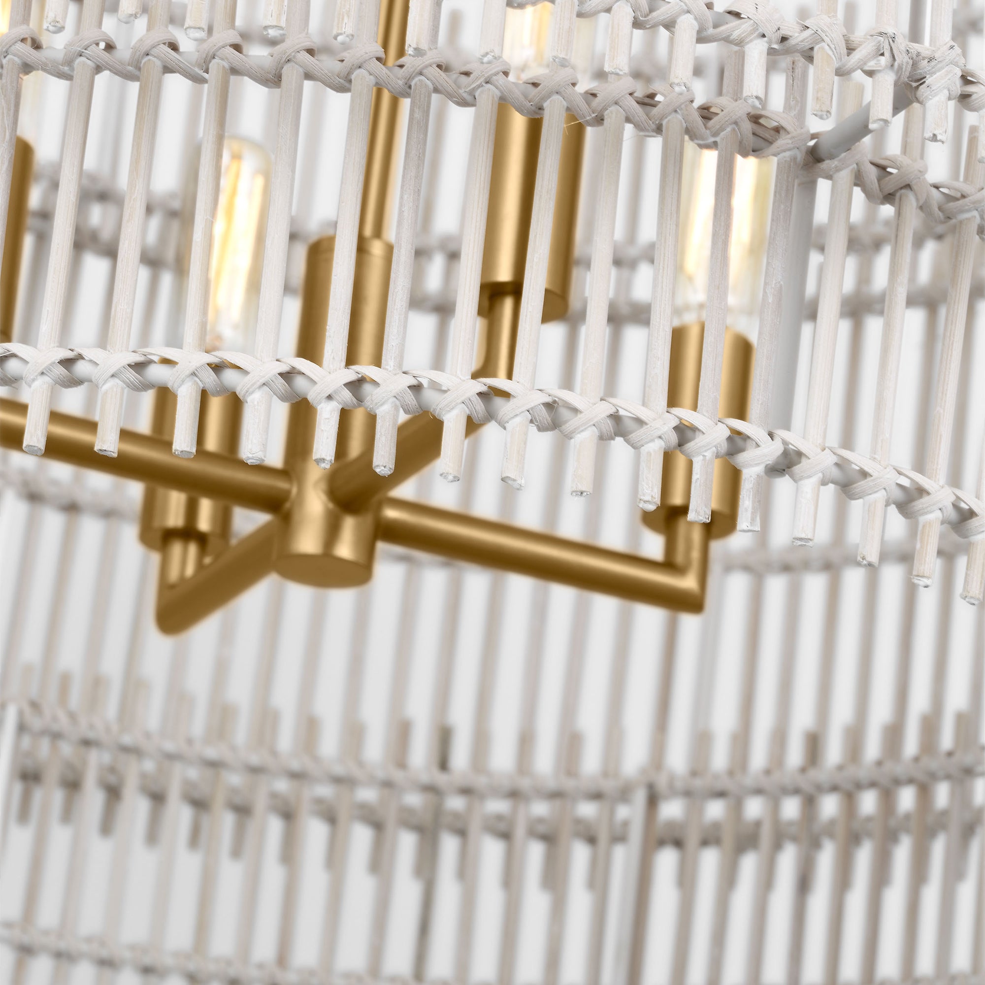 Elio Bamboo & Steel Tiered Chandelier by ED Ellen DeGeneres