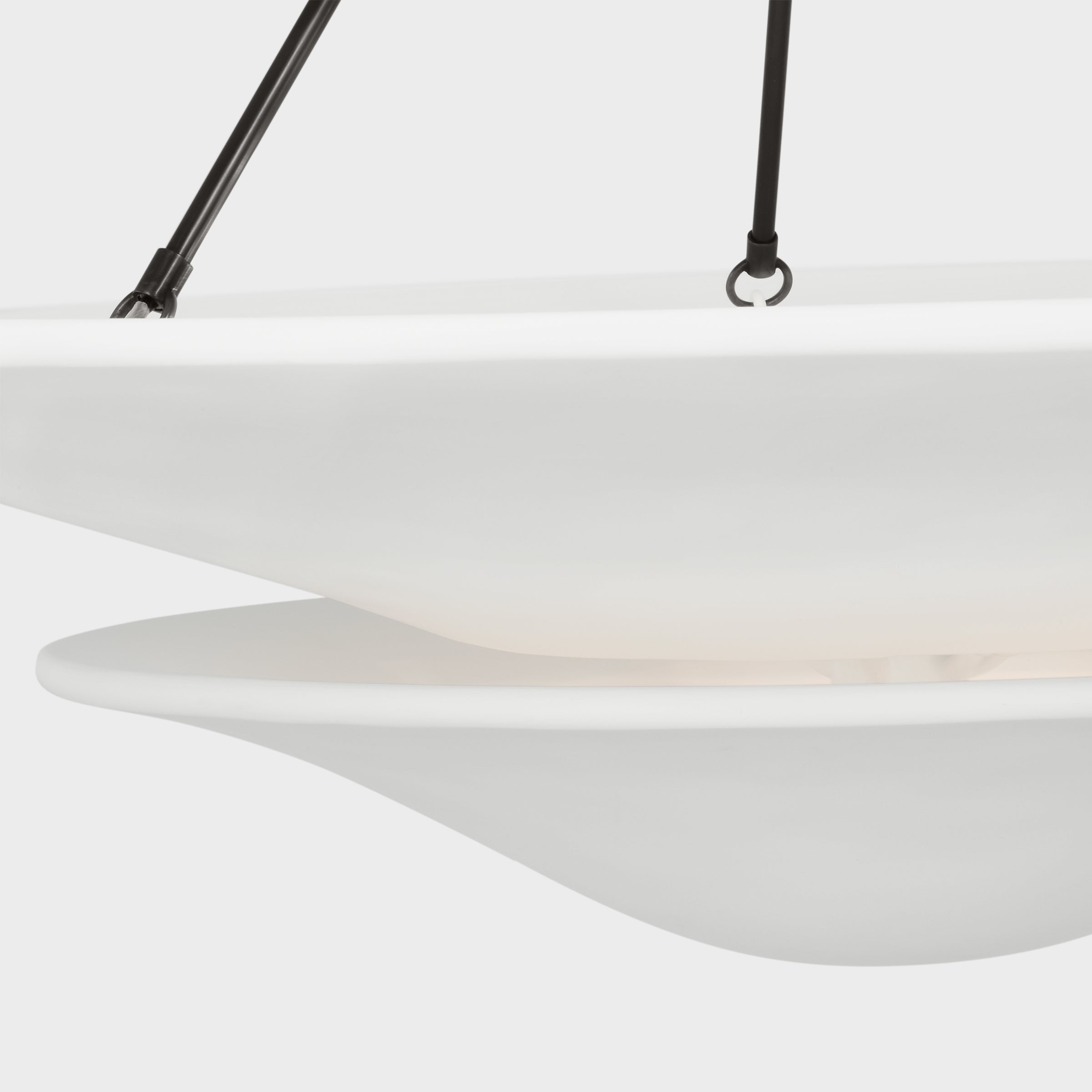 Mollino Chandelier by AERIN - Vintage French Sculpture-Inspired Plaster Finish with Hand-Rubbed Antique Brass