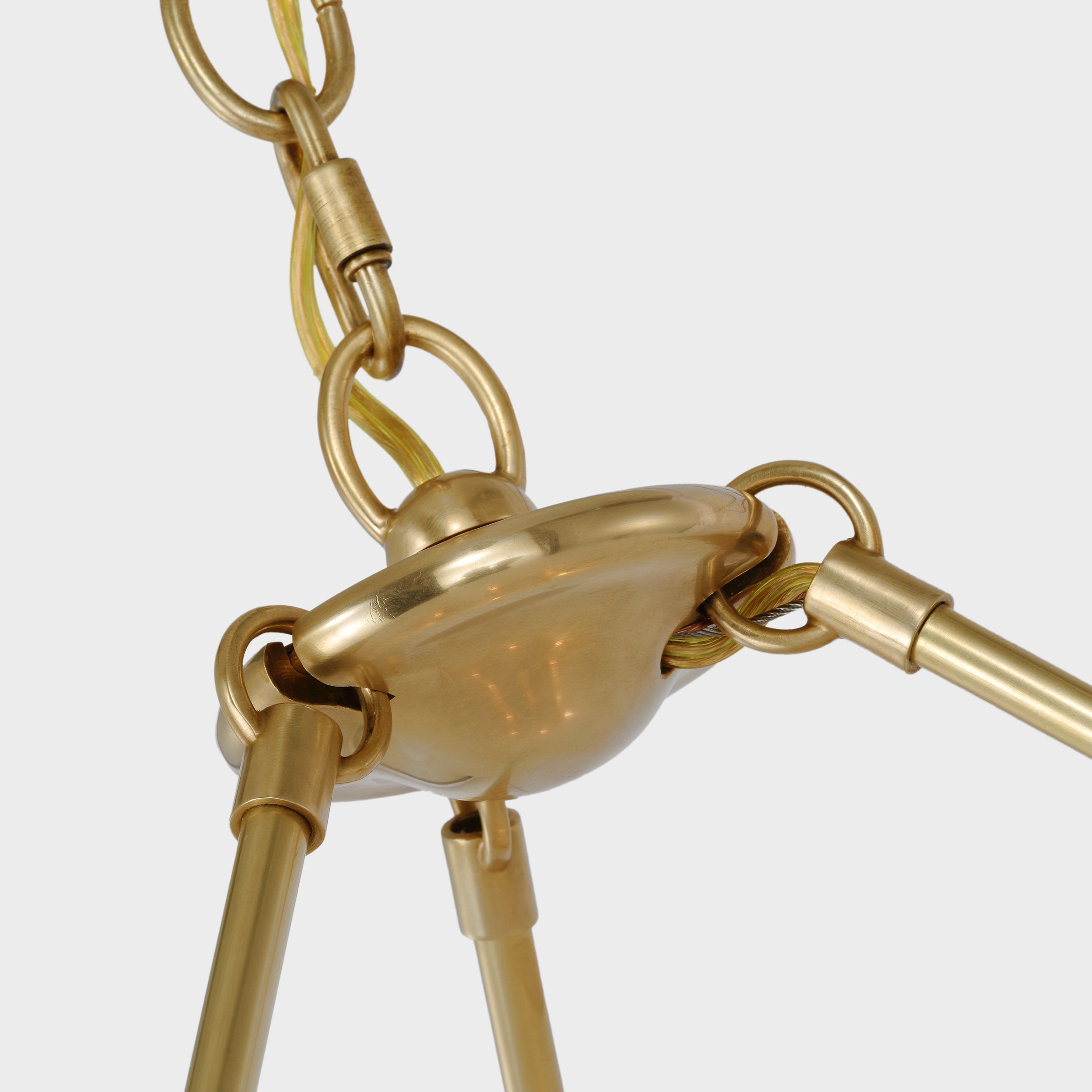 Mollino Chandelier by AERIN - Vintage French Sculpture-Inspired Plaster Finish with Hand-Rubbed Antique Brass