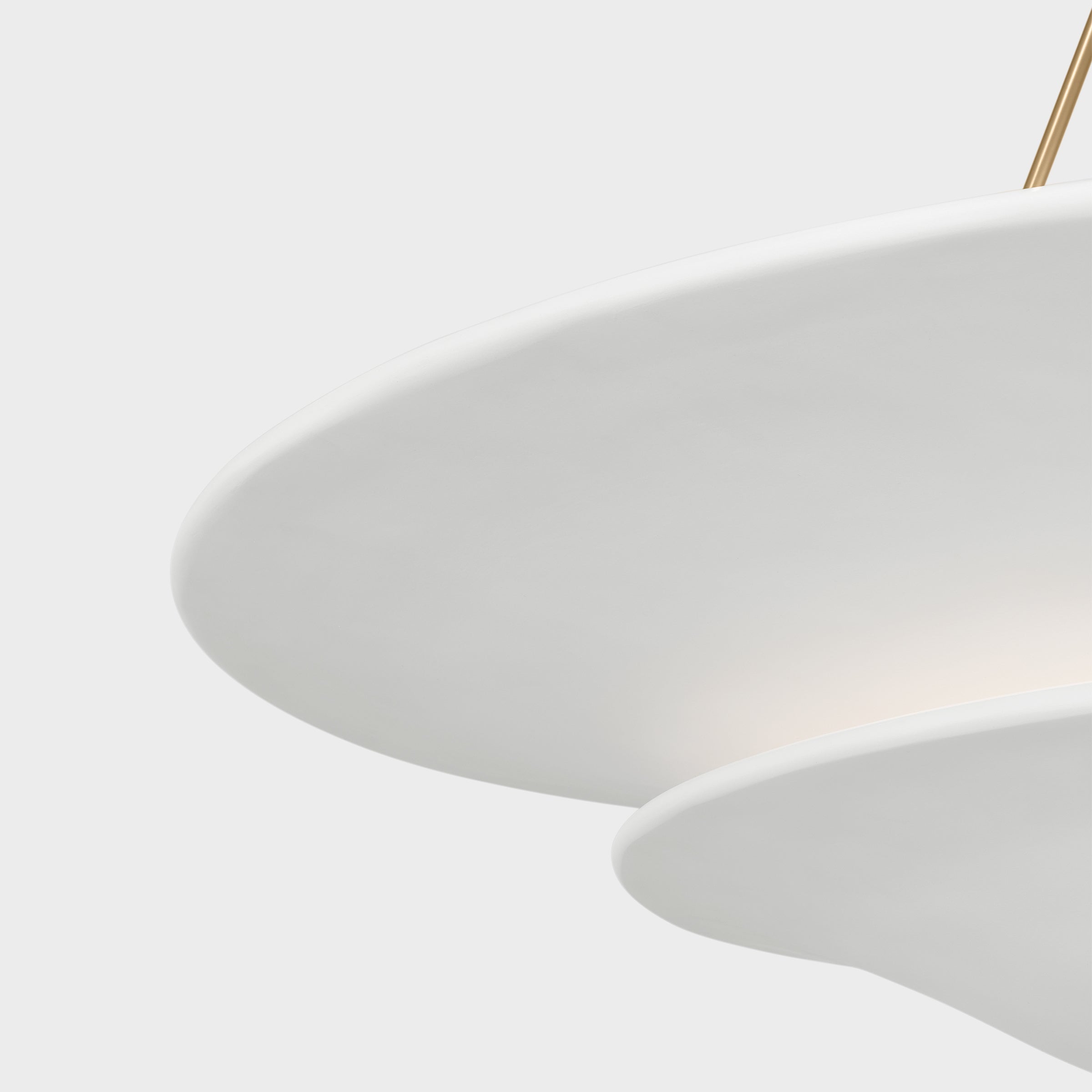 Mollino Chandelier by AERIN - Vintage French Sculpture-Inspired Plaster Finish with Hand-Rubbed Antique Brass