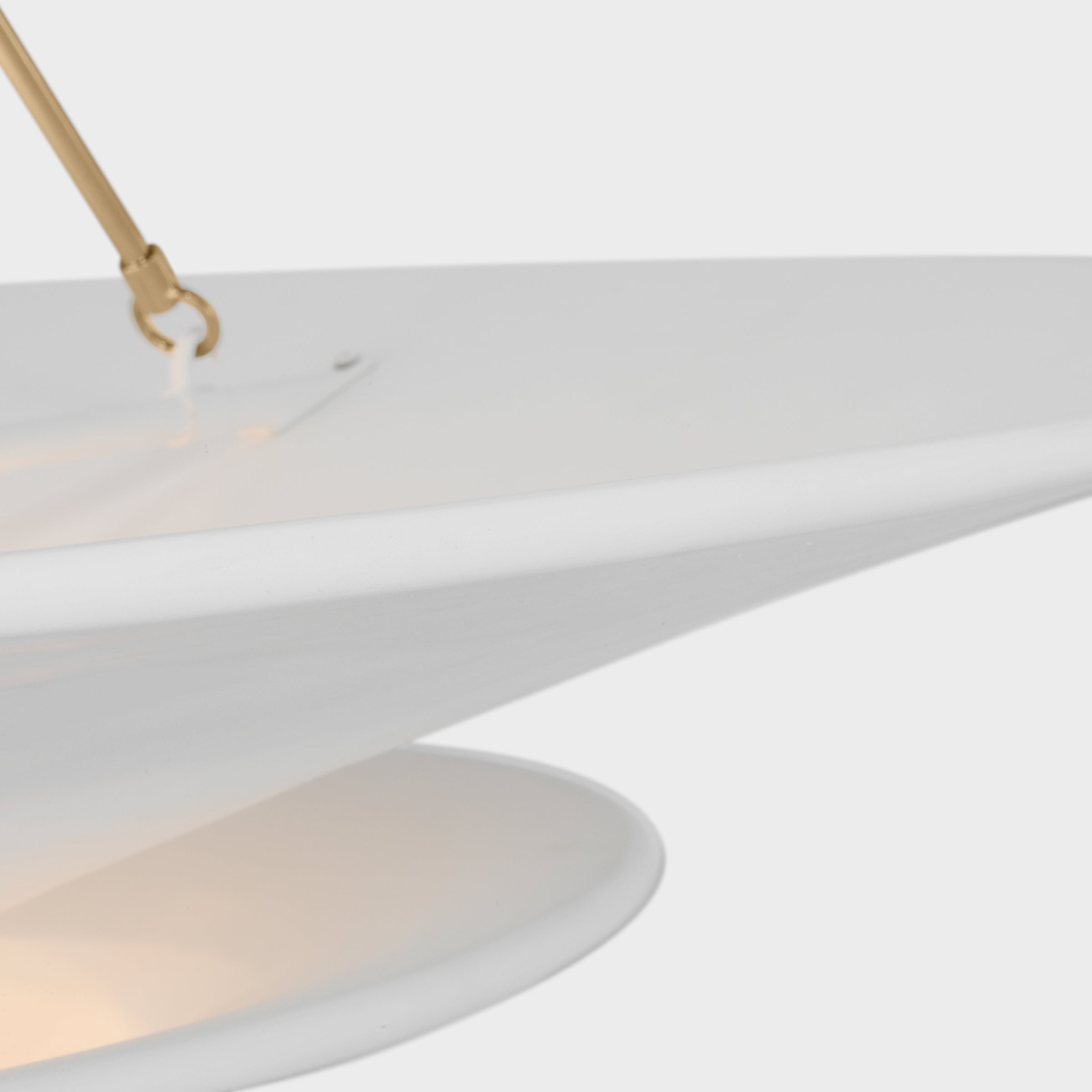 Mollino Chandelier by AERIN - Vintage French Sculpture-Inspired Plaster Finish with Hand-Rubbed Antique Brass