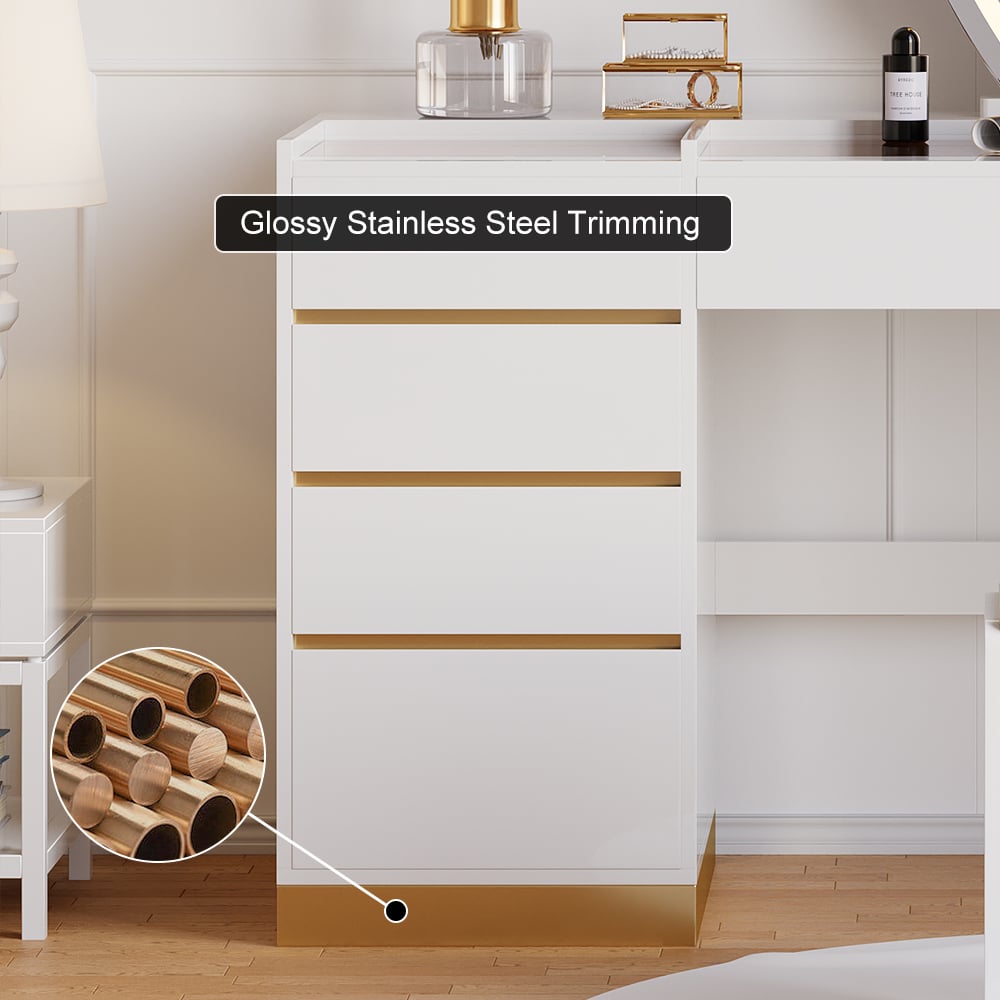 55" Smart Makeup Vanity Set with Mirror & Lights