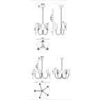 Seno Origami-Inspired Chandelier - Folded Metal/Cotton Shade, Warm Ambient Lighting, Sloped Ceiling Compatible