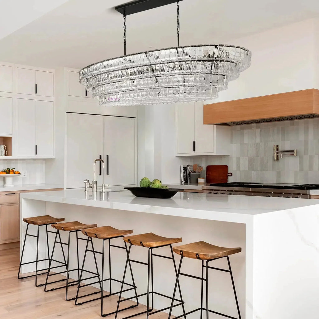 Ghiaccio Oval Chandelier 54"65"