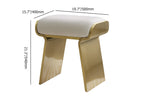 Upart Leath-aire Upholstered Vanity Stool with Gold Frame