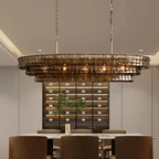Ghiaccio Oval Chandelier 54"65"