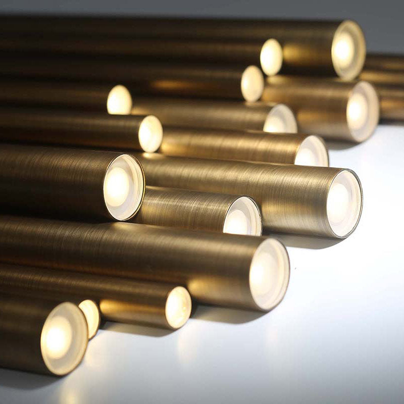 Santana Modern Linear Multi-Light Pendant Chandelier - Adjustable Height Aluminum Tube Fixture