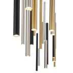 Santana Modern Linear Multi-Light Pendant Chandelier - Adjustable Height Aluminum Tube Fixture
