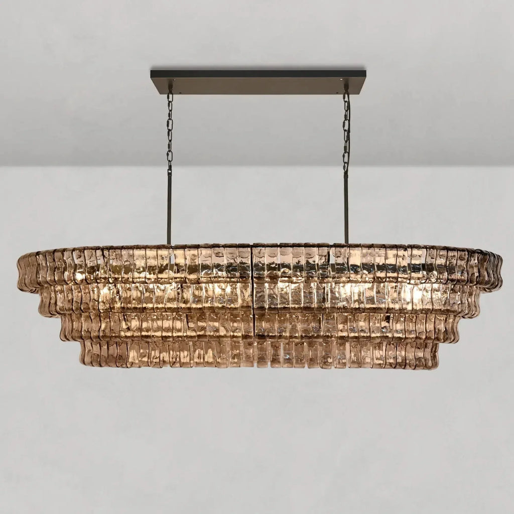 Ghiaccio Oval Chandelier 54"65"