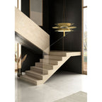 Modern Gravity Pendant Chandelier with Adjustable LED Illumination - Black & Champagne Finishes