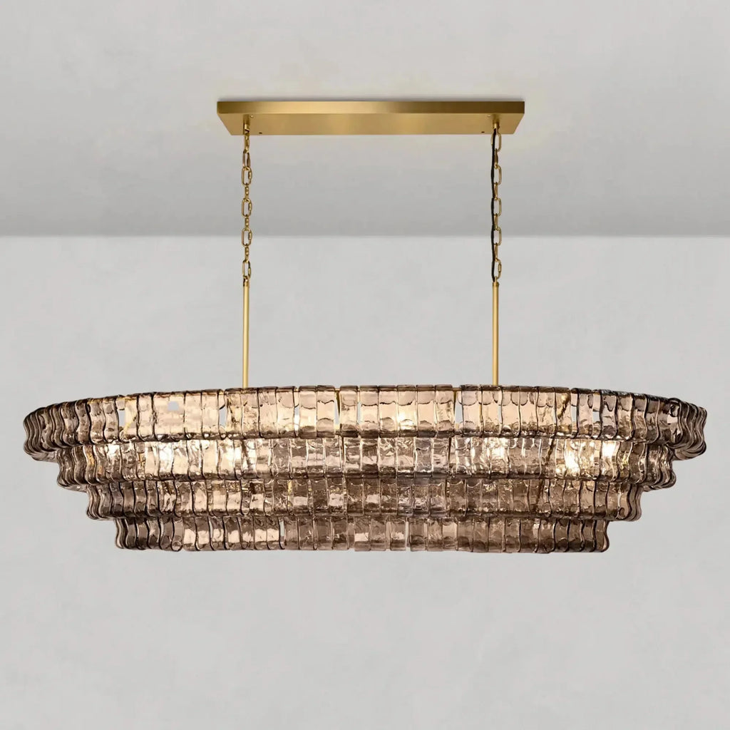 Ghiaccio Oval Chandelier 54"65"