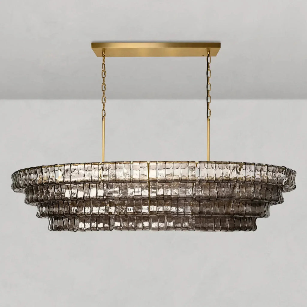 Ghiaccio Oval Chandelier 54"65"