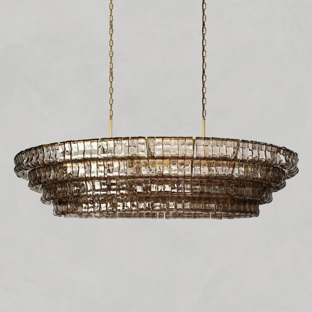 Ghiaccio Oval Chandelier 54"65"
