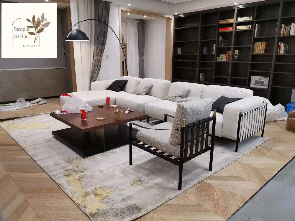 Industrial Black & Walnut Square Pedestal Coffee Table Solid Wood Accent Table