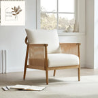 CHITA Braid Armchair Set of 2, Modern Accent Chair for Living Room, Cream