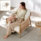 CHITA Braid Armchair Set of 2, Modern Accent Chair for Living Room, Cream