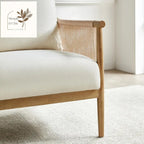 CHITA Braid Armchair Set of 2, Modern Accent Chair for Living Room, Cream