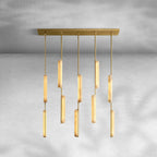 Auduban Alabaster Linear Chandelier 54"