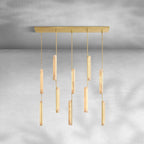 Auduban Alabaster Linear Chandelier 54"