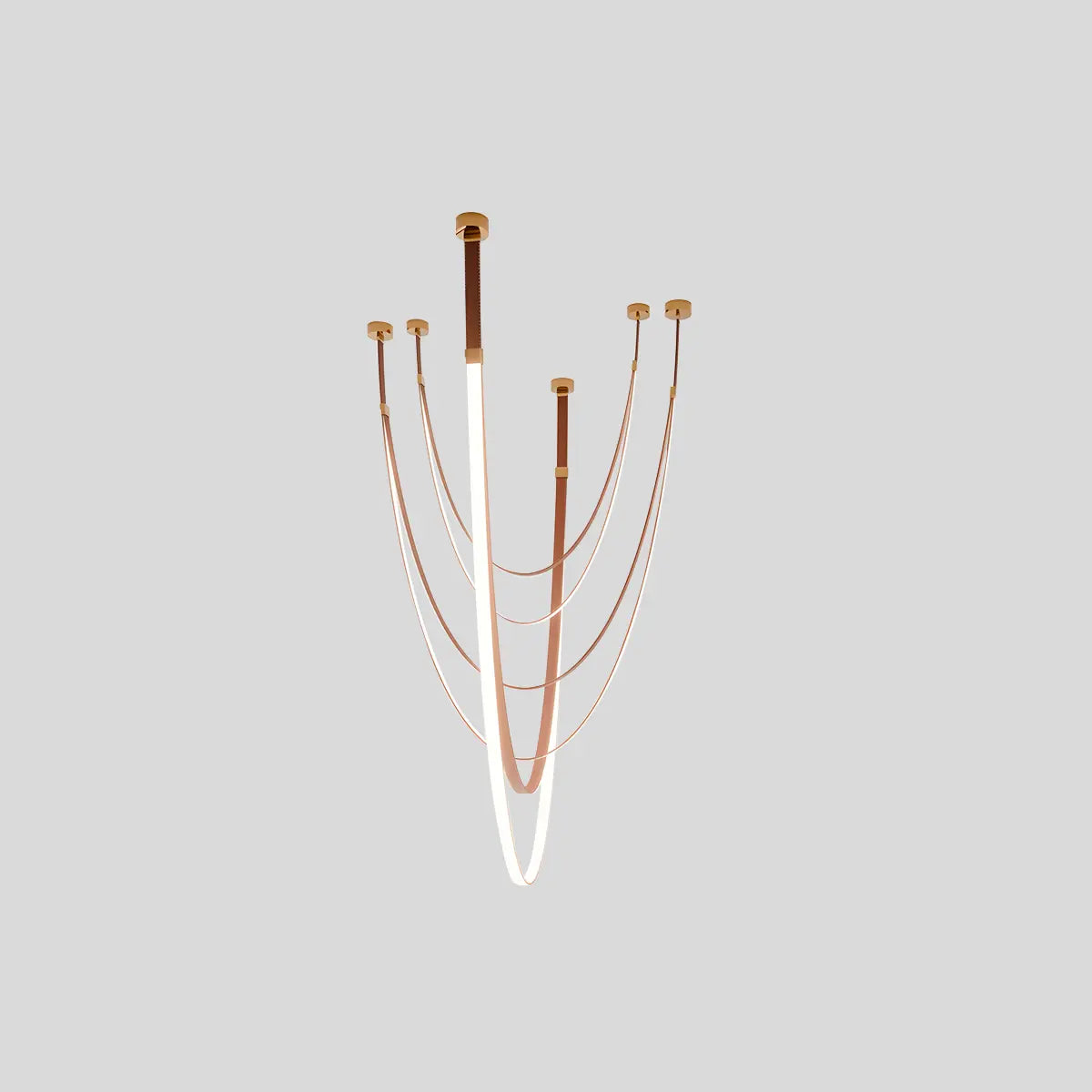Antizer Shalom Leather Chandelier for Staircase