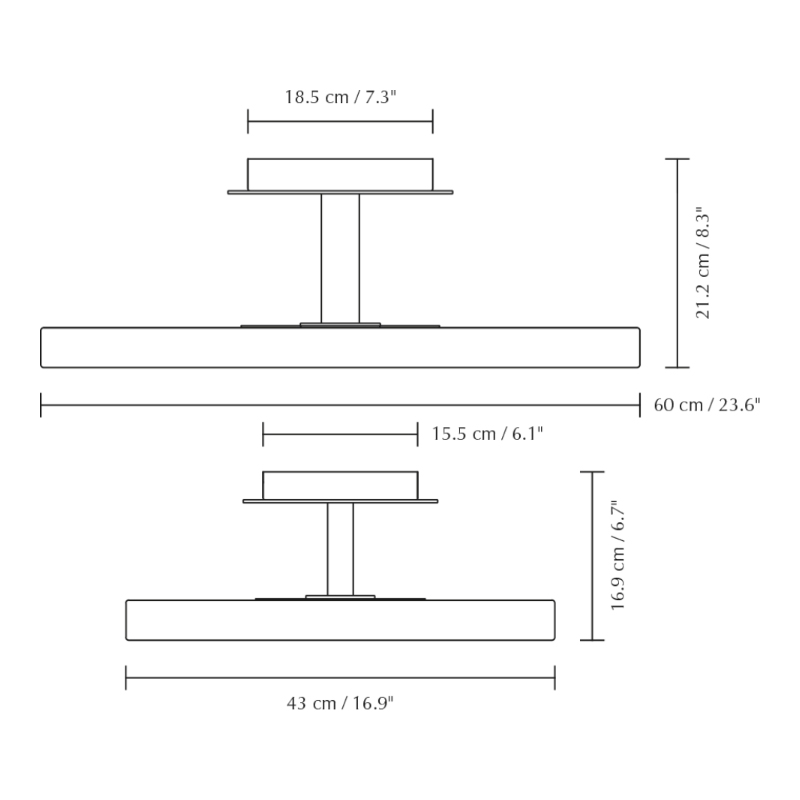 Asteria Semi Flush Ceiling Light