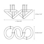 Eterna Alabaster Symmetrical Chandelier Simple & Chic Living