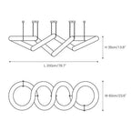 Eterna Alabaster Symmetrical Chandelier Simple & Chic Living